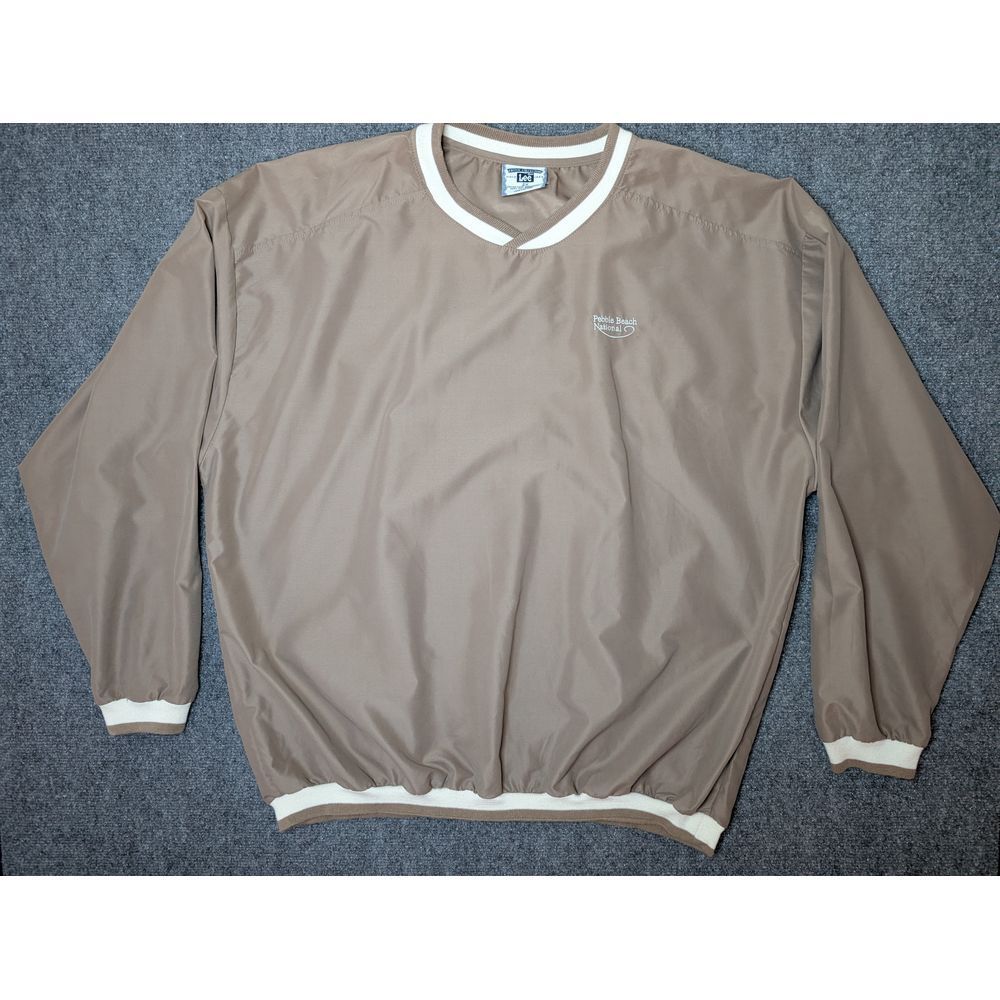 Vintage LEE Casual Collection‎ Golf Windbreaker Mens 2XL Pebble Beach National